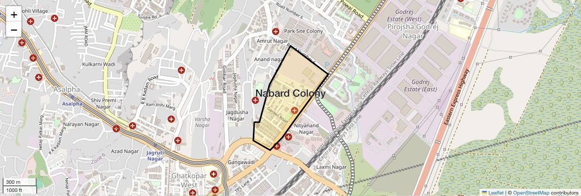 Location Map of Nabard Colony, Mumbai