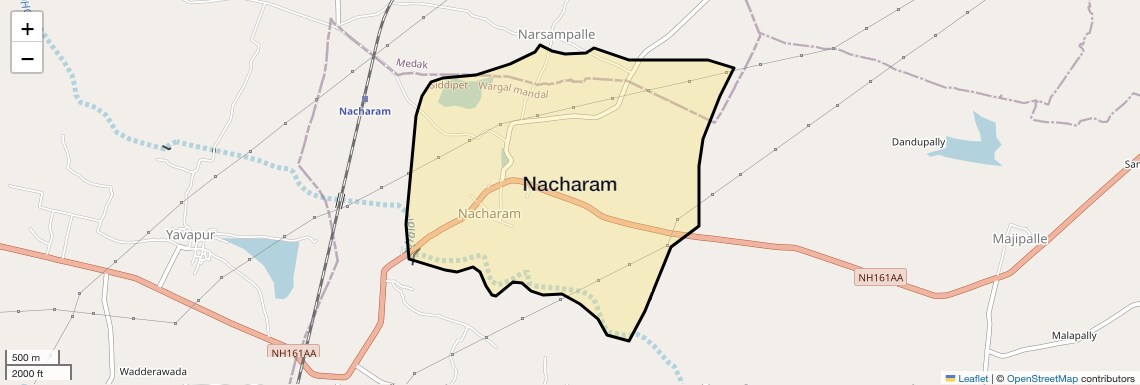 Location Map of Nacharam, Hyderabad