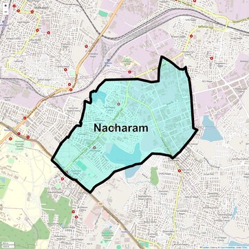 Location Map of Nacharam, Hyderabad