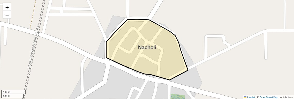 Location Map of Nacholi, Faridabad