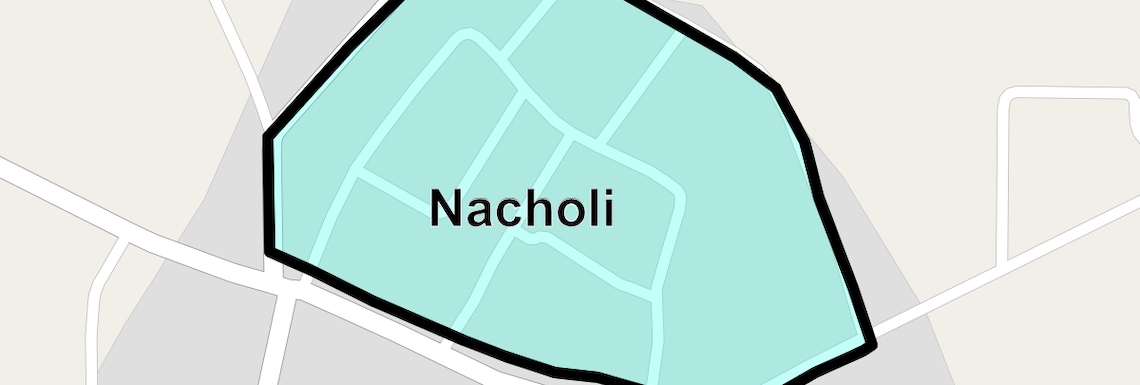 Location Map of Nacholi, Faridabad