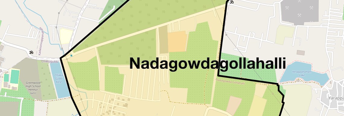 Location Map of Nadagowdagollahalli, Bangalore