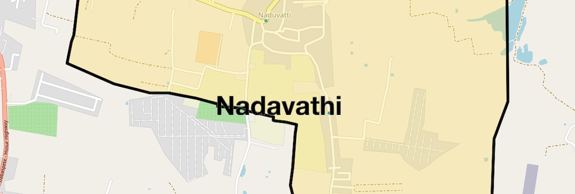 Location Map of Nadavathi, Bangalore
