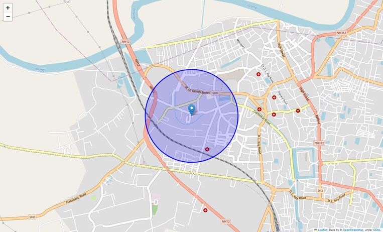 Location Map of Nadia