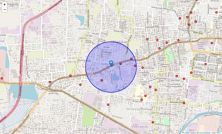 Location Map of Naduveerapattu