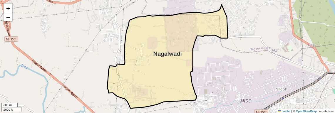Location Map of Nagalwadi, Nagpur