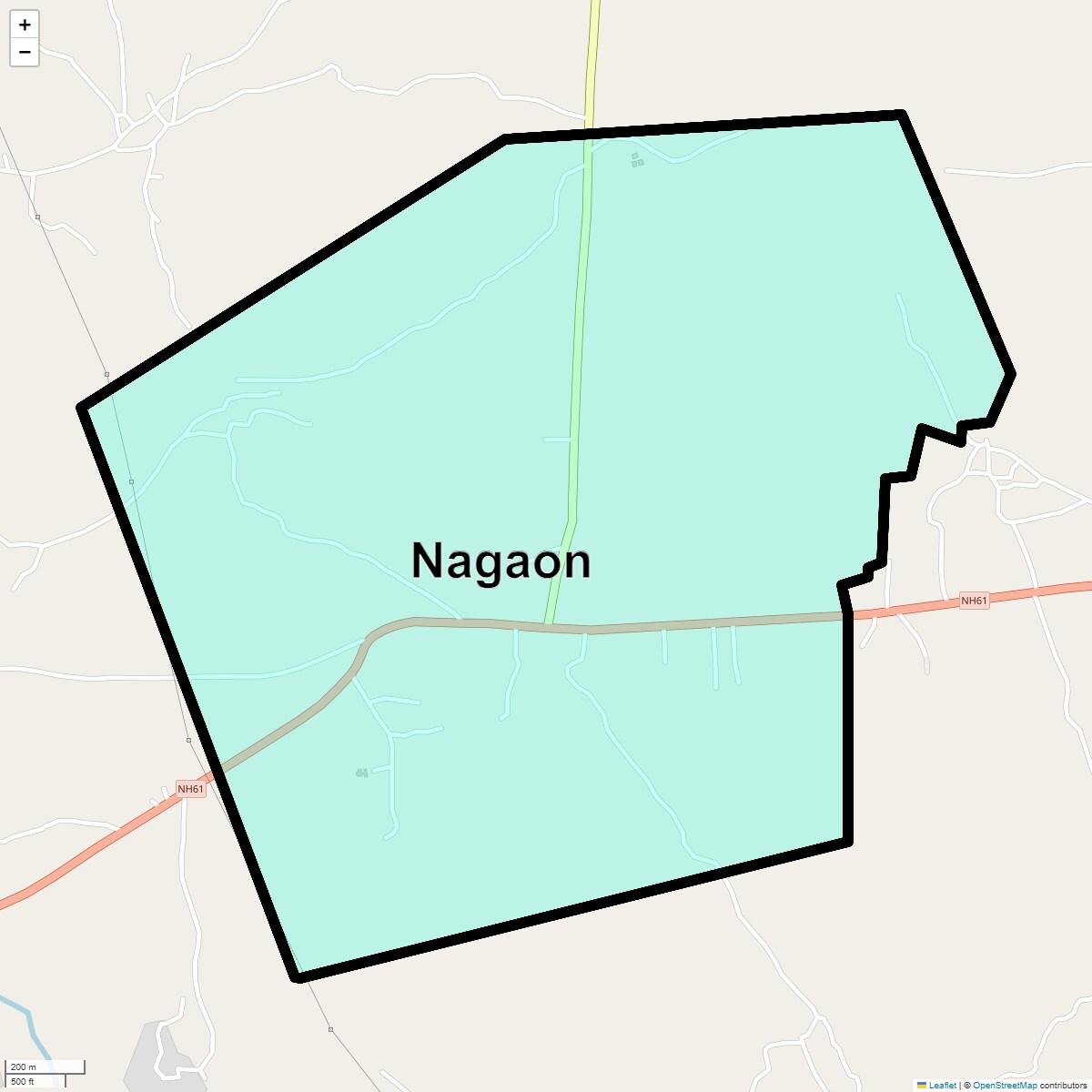 Location Map of Nagaon, Thane