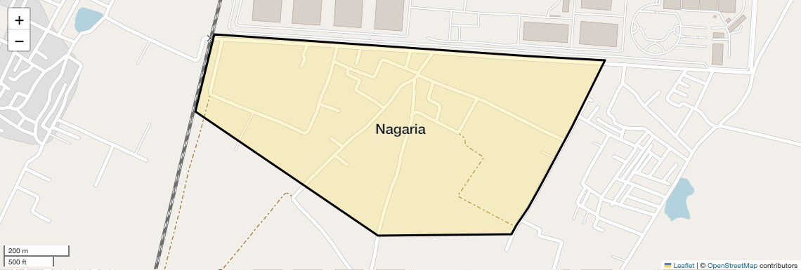 Location Map of Nagaria, Agra