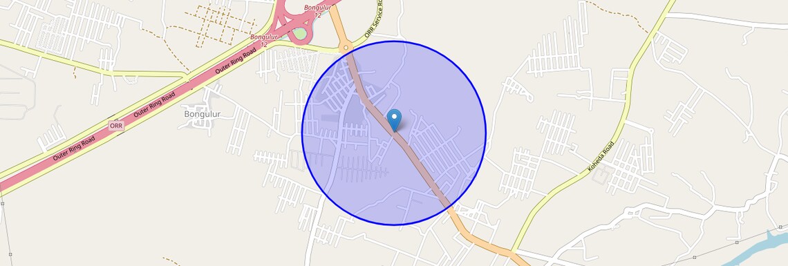 Location Map of Nagarjuna Sagar Road, Hyderabad