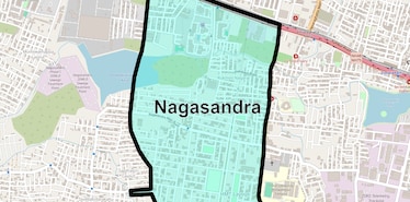 Location Map of Nagasandra, Bangalore