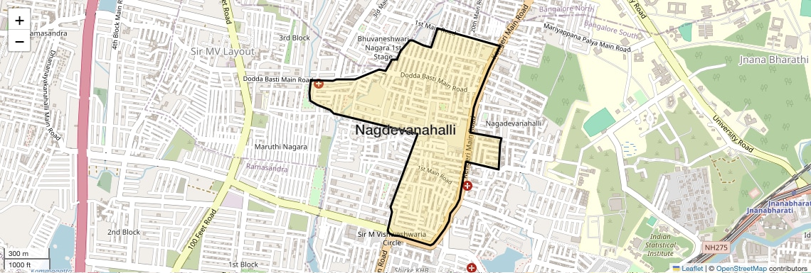 Location Map of Nagdevanahalli, Bangalore
