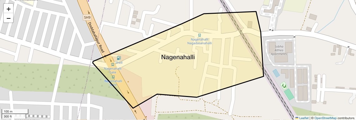 Location Map of Nagenahalli, Bangalore