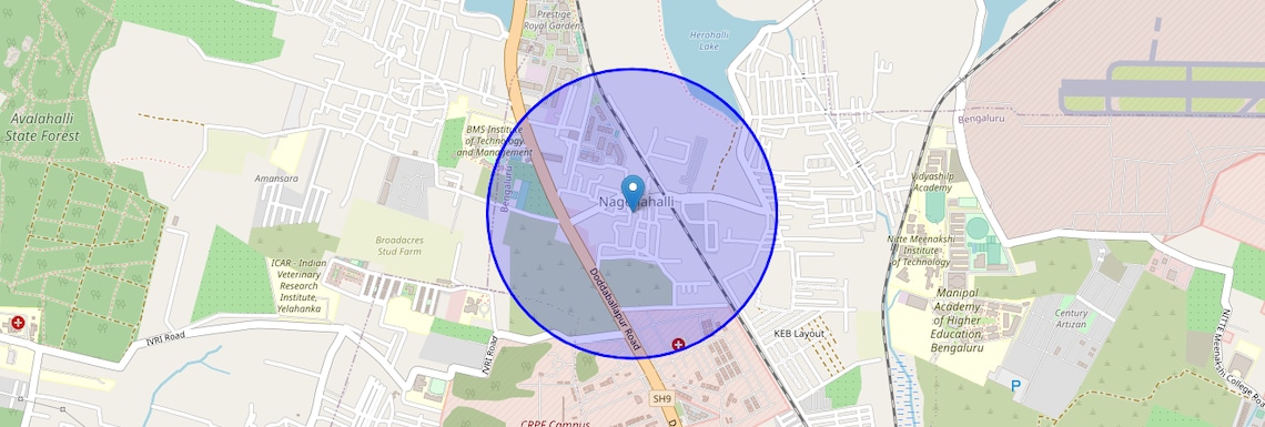 Location Map of Nagenahalli, Bangalore