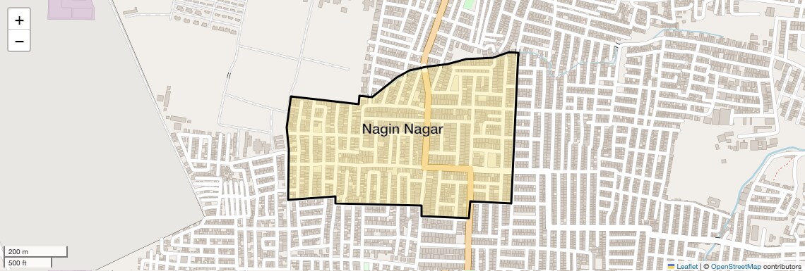 Location Map of Nagin Nagar, Indore