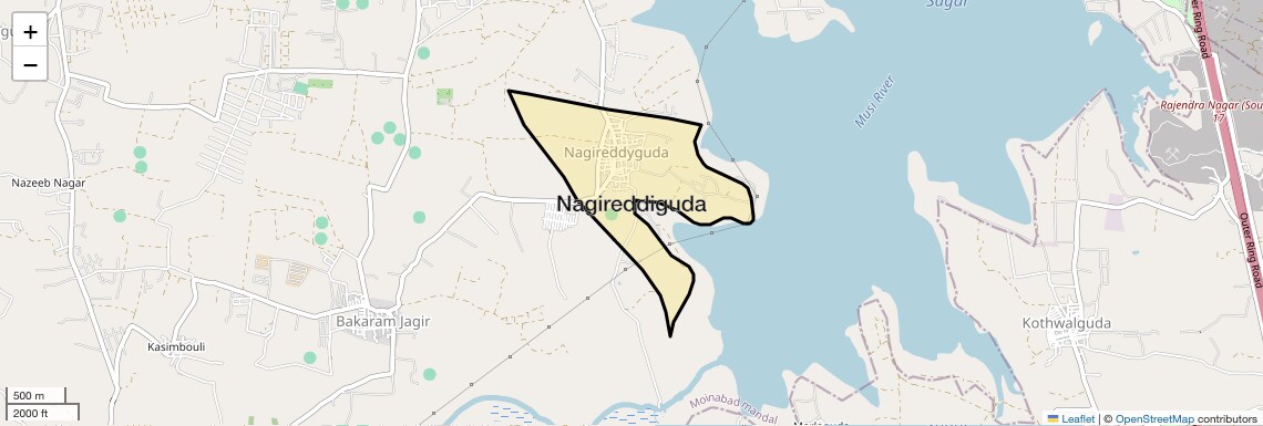 Location Map of Nagireddiguda, Hyderabad