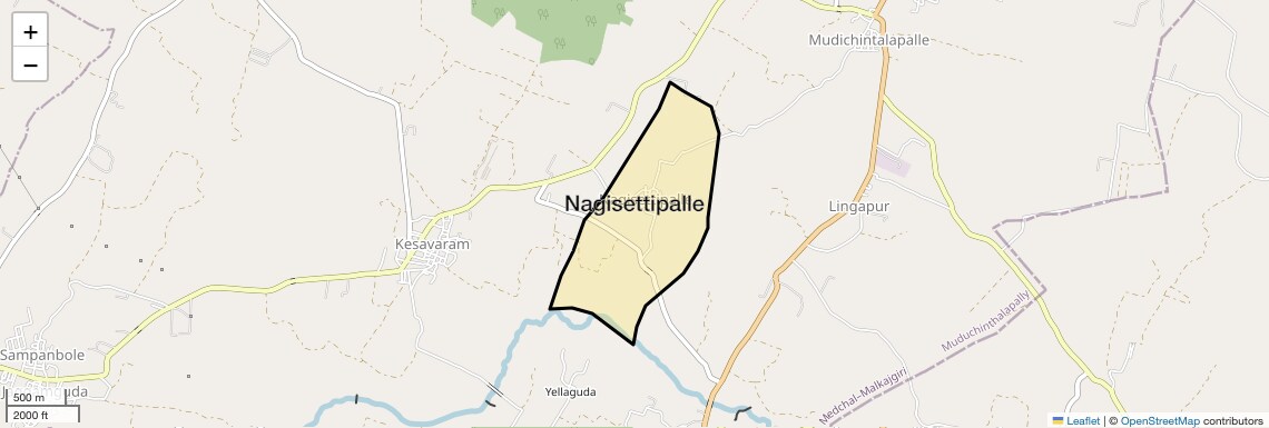 Location Map of Nagisettipalle, Hyderabad