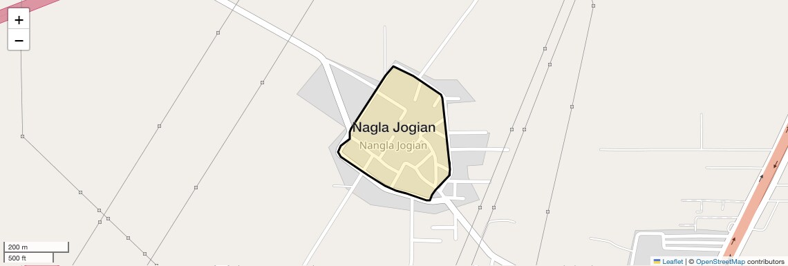 Location Map of Nagla Jogian, Faridabad