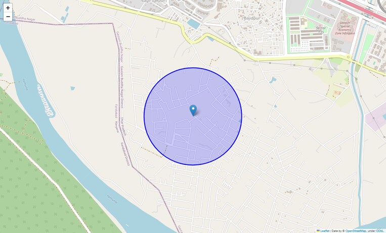Location Map of Nagli Bahrampur