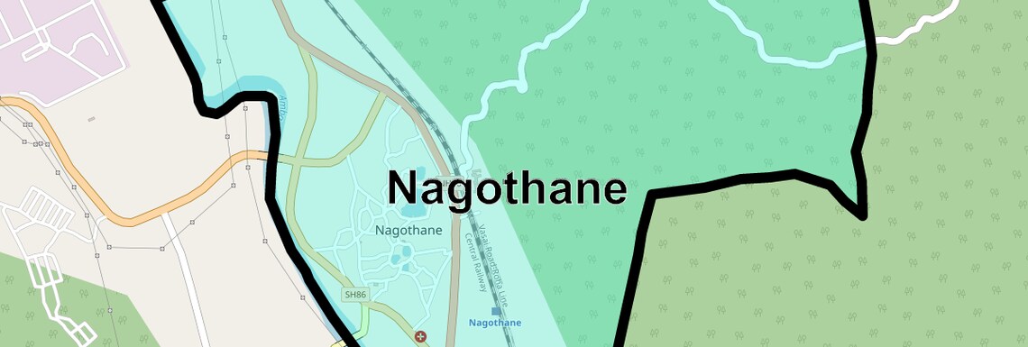 Location Map of Nagothane, Navi Mumbai