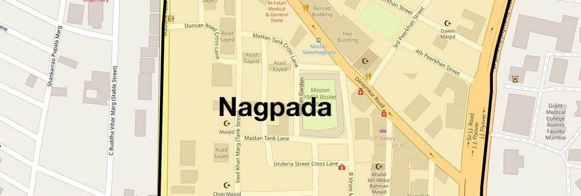 Location Map of Nagpada, Mumbai