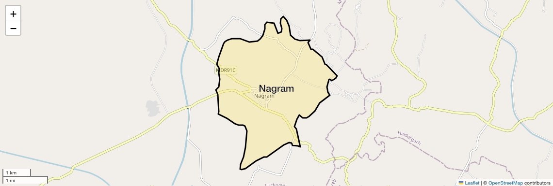 Location Map of Nagram, Lucknow