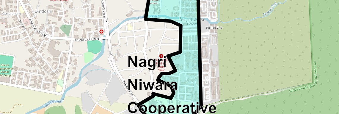 Location Map of Nagri Niwara Cooperative Housing Society, Mumbai