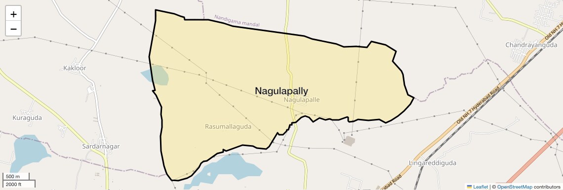 Location Map of Nagulapally, Hyderabad