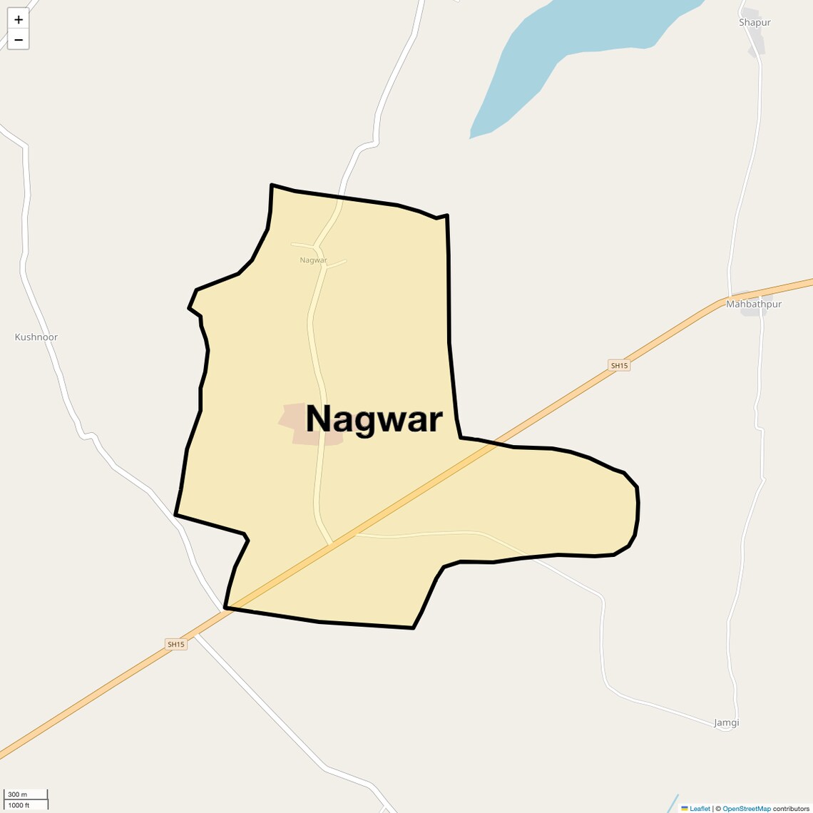 Location Map of Nagwar, Hyderabad
