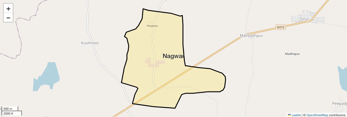 Location Map of Nagwar, Hyderabad