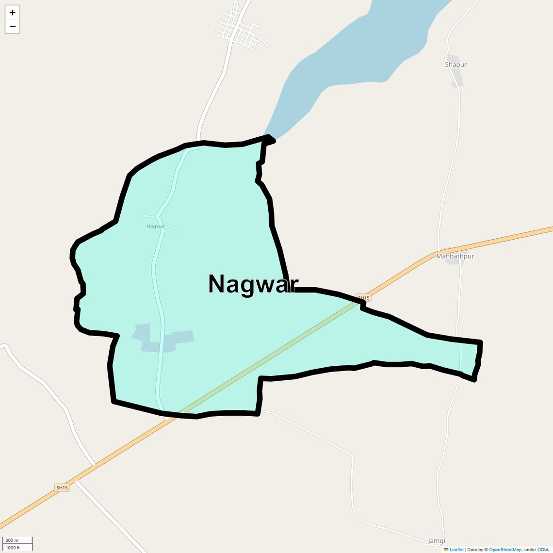 Location Map of Nagwar, Hyderabad