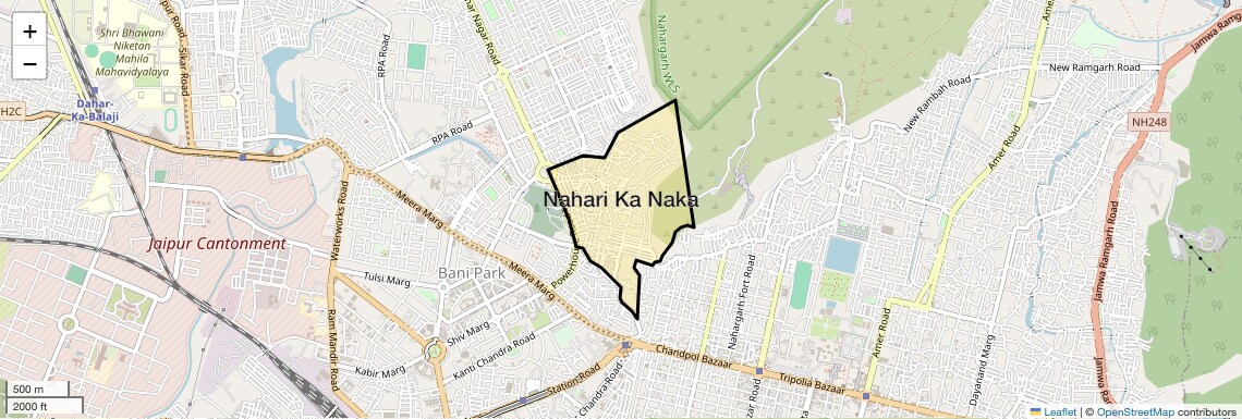 Location Map of Nahari Ka Naka, Jaipur