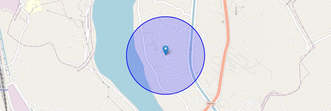 Location Map of Naharkanta, Bhubaneswar
