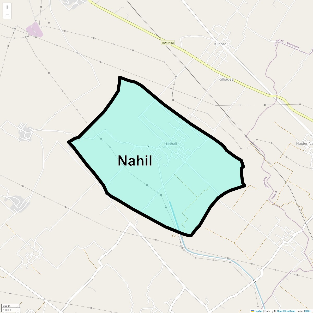 Location Map of Nahil, Ghaziabad