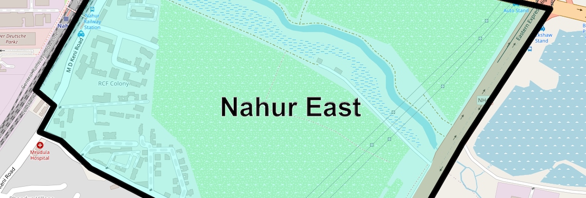 Location Map of Nahur East, Mumbai