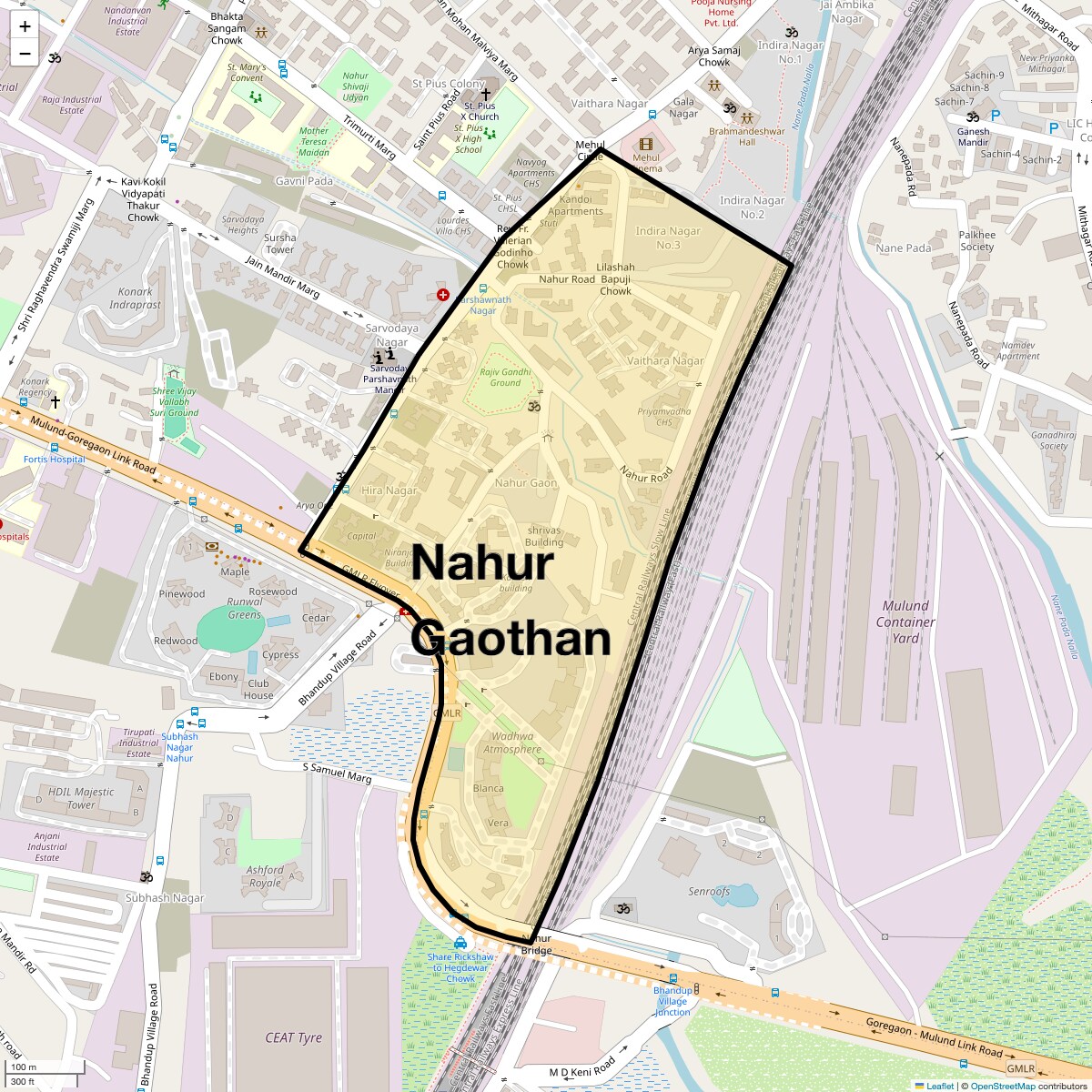 Check Time Travel of Nahur Gaothan, Mumbai