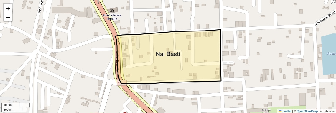Location Map of Nai Basti, Ghaziabad