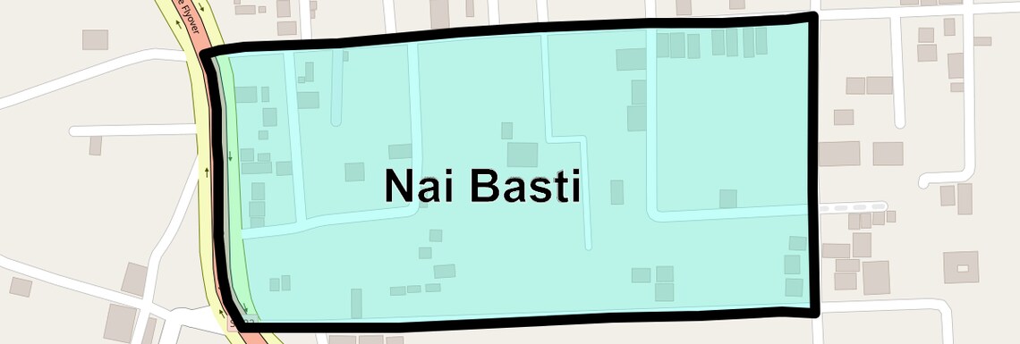 Location Map of Nai Basti, Ghaziabad