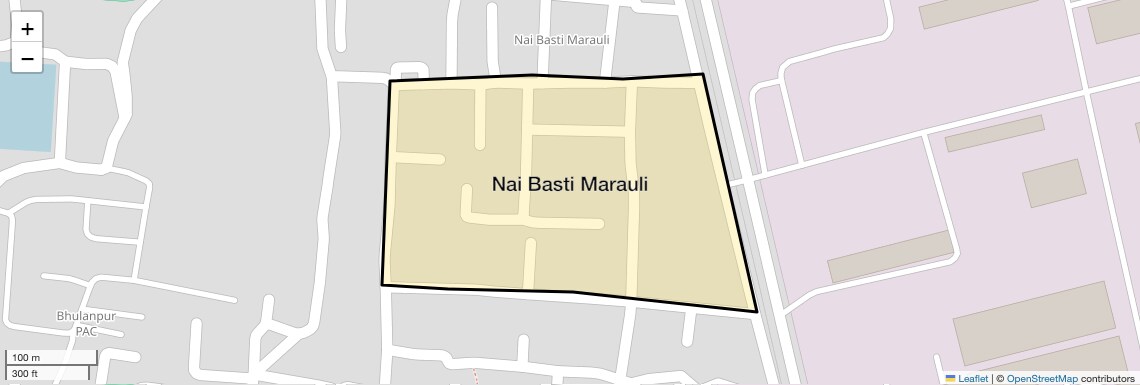 Location Map of Nai Basti Marauli, Varanasi