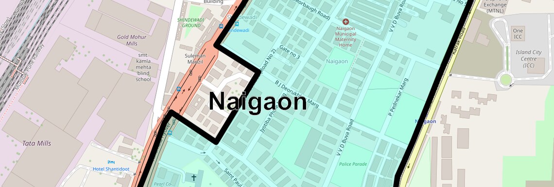 Location Map of Naigaon, Mumbai