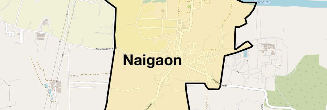 Location Map of Naigaon, Pune