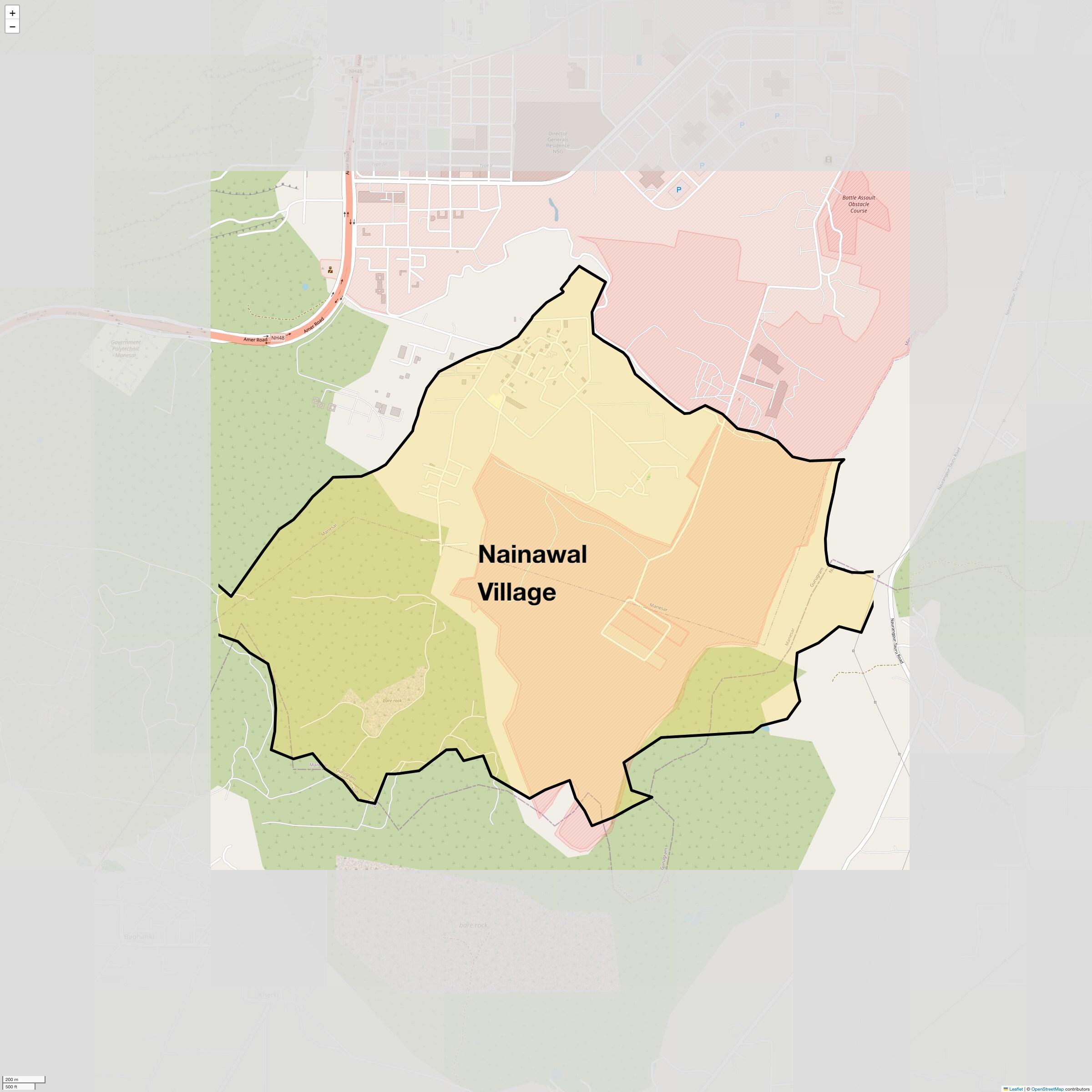 Location Map of Nainawal Village, Gurgaon