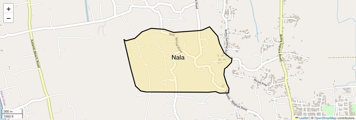 Location Map of Nala, Palghar