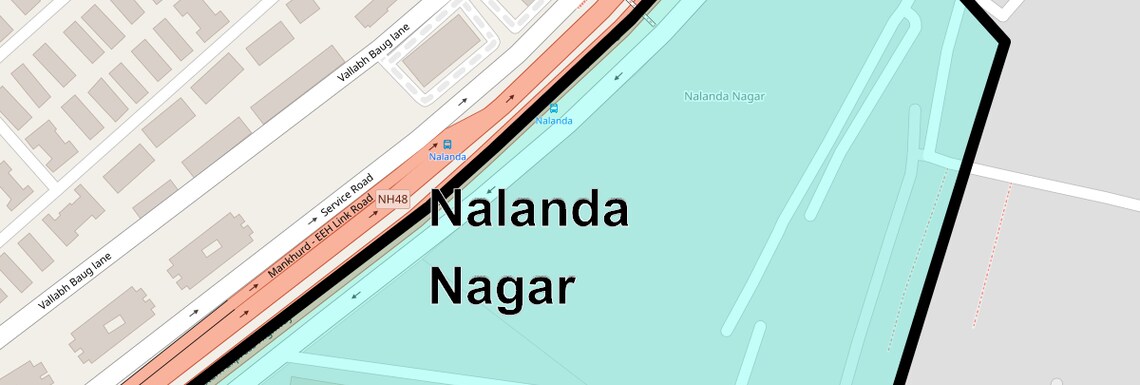 Location Map of Nalanda Nagar, Mumbai