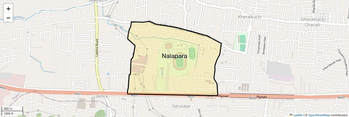Location Map of Nalapara, Guwahati