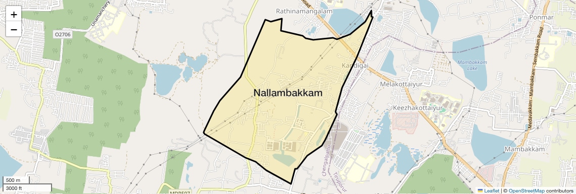 Location Map of Nallambakkam, Chennai