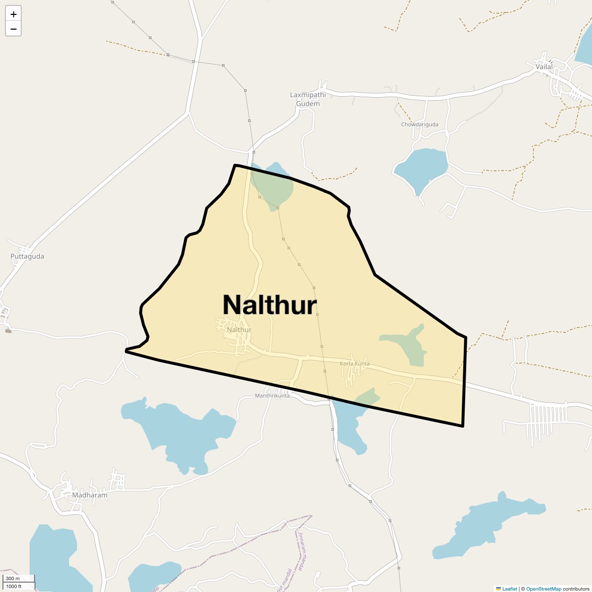 Location Map of Nalthur, Hyderabad