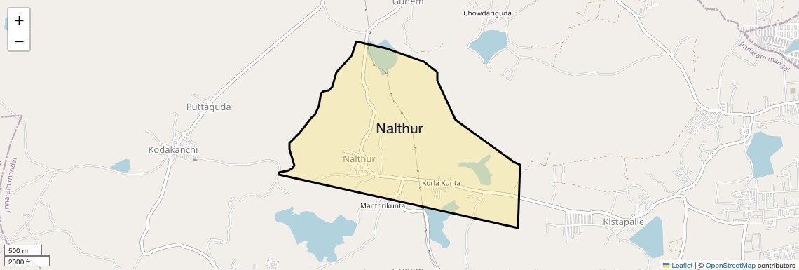 Location Map of Nalthur, Hyderabad