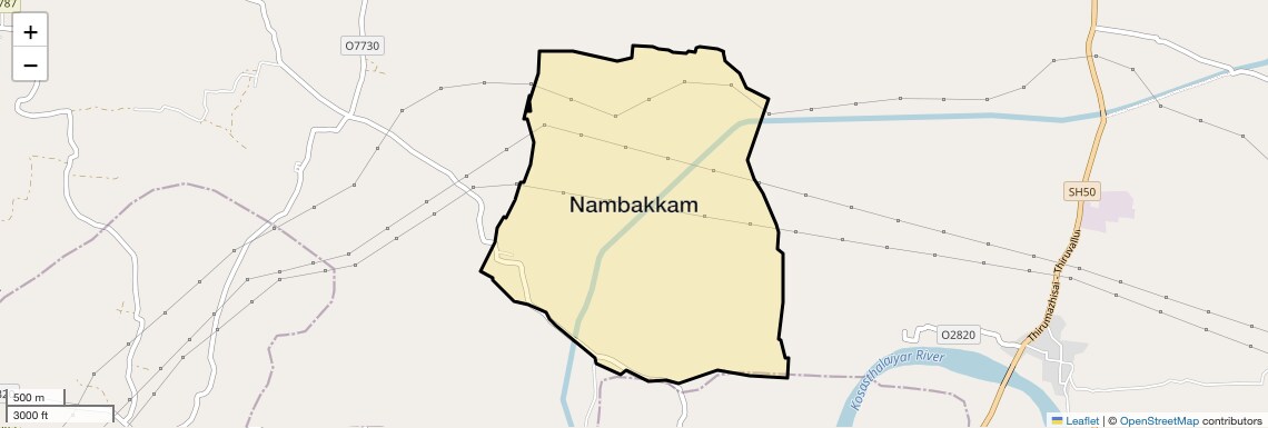 Location Map of Nambakkam, Chennai