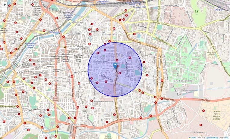 Location Map of Nana Peth