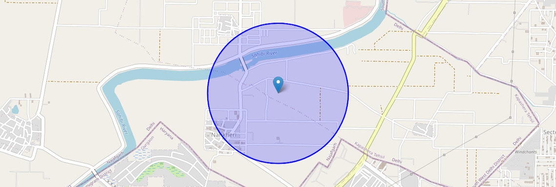 Location Map of Nanak Heri, Delhi